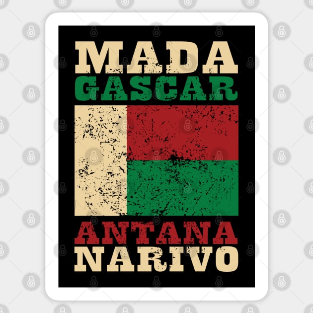 Flag of Madagascar Sticker by KewaleeTee